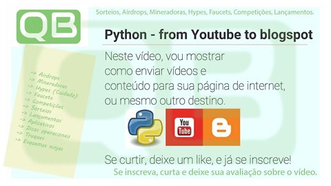 #Dica - #Python from #Youtube to #blogspot - Part 2