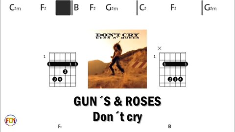 GUN´S & ROSES Don´t cry - (Chords & Lyrics like a Karaoke) HD