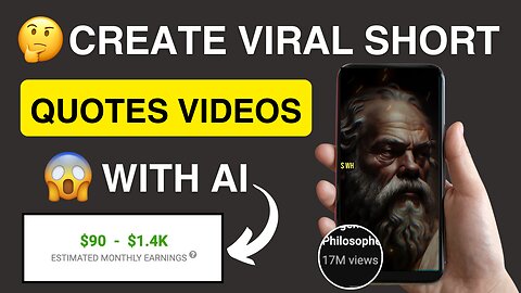 I Tried Creating Quote Videos Channel With AI that's Earning $35,240/month: Here's What I Learned!