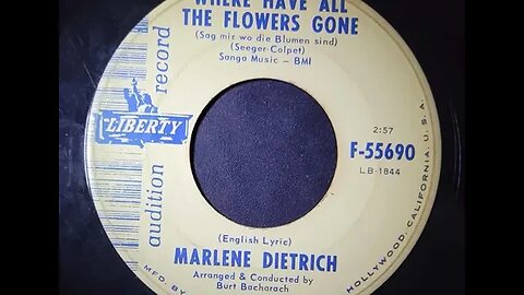 Marlene Dietrich, Burt Bacharach – Where Have All The Flowers Gone