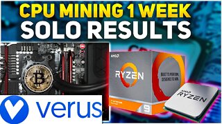 CPU MINING SOLO RESULTS