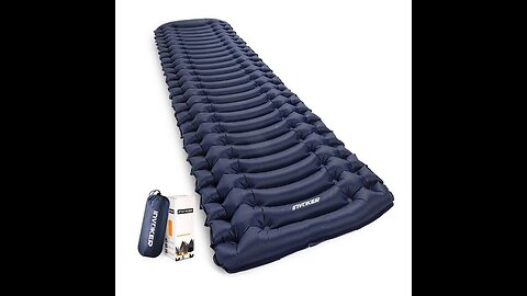 LUXCOL Camping Sleeping Pad - 3 Inches Self-Inflating Sleeping Mat , UltraThick Camping Foam Pa...