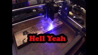 Homemade DIY Laser cutter engraver from old 3D printer parts GRBL CNC Marlin part 3