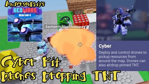 AndersonPlays Roblox BedWars 💻⚡️ [DRONES!] Update - New Cyber Kit Drones Dropping TNT
