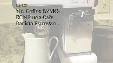 Mr. Coffee BVMC-ECMP1102 Cafe Barista Espresso Maker Machine, White