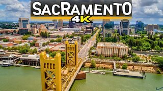 stunning 4K aerial footage of Sacramento, capital of California - United States Of America 🇺🇸