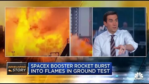 SpaceX booster rocket bursts into flames in ground test