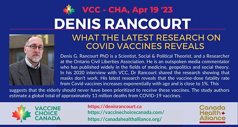 Denis Rancourt - Revealing Research on Covid Vaccine Fatality Rates in the Elderly