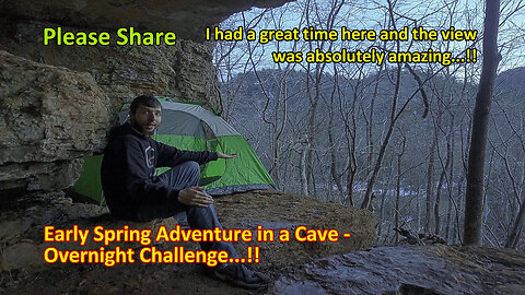 Early Spring Adventure in a Cave - Overnight Challenge...!!