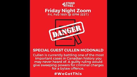 Stand4THEE Friday Night Zoom Feb 16th - SPECIAL GUEST Cullen McDonald!
