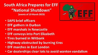 Economic Freedom Fighters & South Africa prepare for EFF "National Shutdown" on 20 Mar 2023