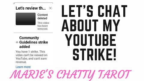 Let's Chat About My YouTube Strike!