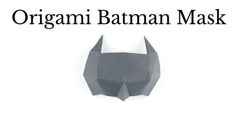 Origami Batman Mask - DIY Paper Crafts