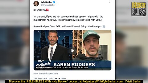 Aaron Rodgers Goes OFF on Jimmy Kimmel, Brings the Receipts