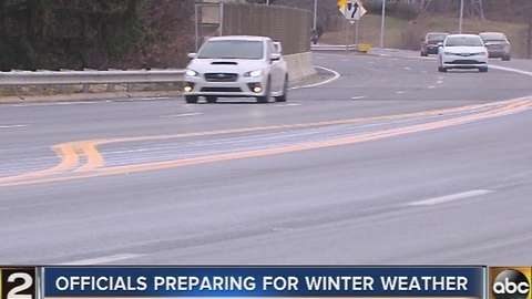 Maryland prepares roads for snow, freezing rain
