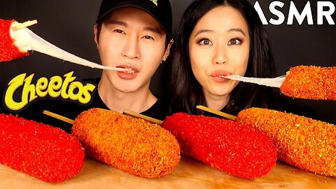 ASMR HOT CHEETOS MOZZARELLA CORN DOGS with STEPHANIE SOO