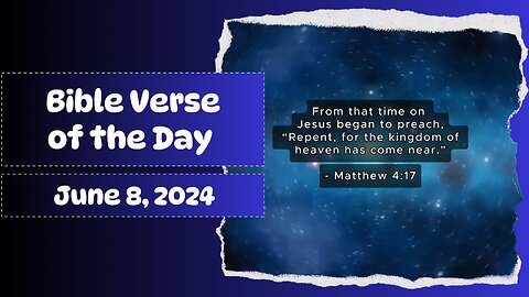 Bible Verse of the Day: June 8, 2024