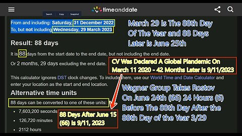 Wagner Decoded June 24 (66) 24hrs Before (6) 88th Day After 88th Day - 2018 & 2021 True Predictions?