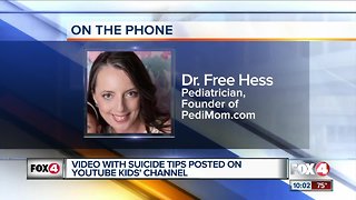 Video with suicide tips posted on YouTube Kids' Channel