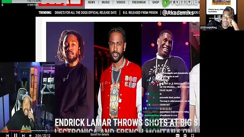 Lil Scorpio King Reacts To Akademiks on Kendrick Lamar's "element" leaked dissing Big Sean ect