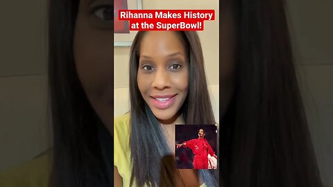 Rihanna Makes Superbowl Half-Time Show History! 🎤 #shorts