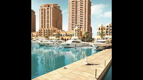The Pearl City in the State of Qatar😍🏨🏖🏩🛳