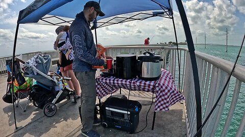 Camping, Fishing and Cooking On A Bridge In The Florida Keys Powered By Anker Powerhouse 767