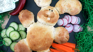 Try out this Easter bunny bread recipe