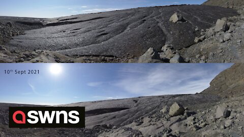 Shocking time-lapse footage shows rapidly melting glaciers in Iceland over six weeks