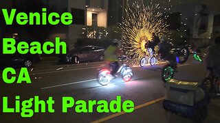 Venice Beach California electric light parade July 4th weekend 2023