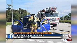 Driver escapes car fire in Estero
