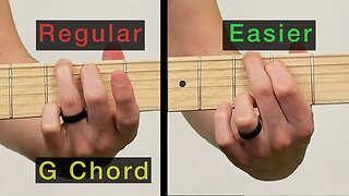 🎸 Guitar G Chord Regular and EASY | G major chord on Guitar traditional and EASIER ways G Tutorial