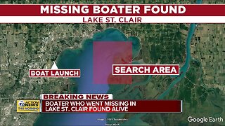 Missing boater in Lake St. Clair found alive