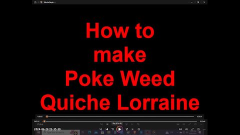 How to Make Poke Weed Quiche Lorraine