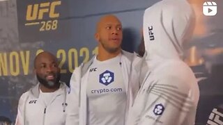 Francis Ngannou ignores Ciryl Gane at UFC 268