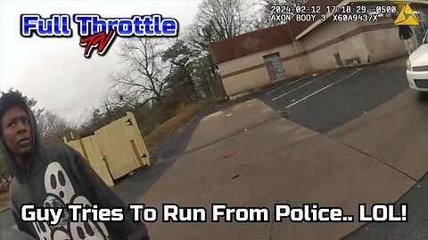 Guy Attempts To Run From Police!