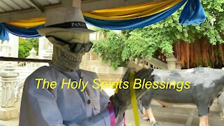 The Holy Spirit blessings at Don Wai Temple in Nakhon Pathom Thailand
