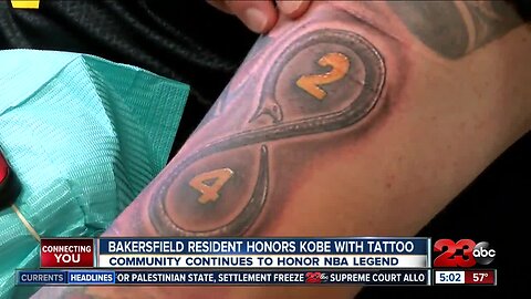 Bakersfield resident honors Kobe Bryant with tattoo