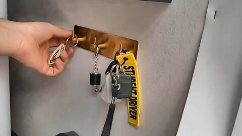 Key Hook for Wall ~ Key Holder for Wall with 3 Key Hooks ~ Coat Hanger, Purse Hanger, Towel Hook