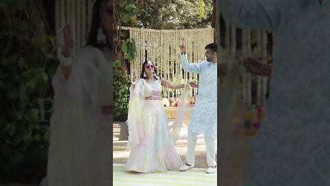 Enjoying the moment | bride & groom entry | lovely couple ❤️ || #shorts