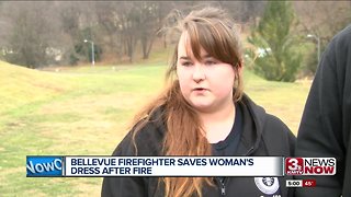 Bellevue firefighter saves woman's wedding dress after apartment fire