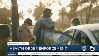 San Diego deputies to enforce new health orders