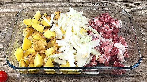 A very tasty and quick recipe for potatoes with meat to decorate your table