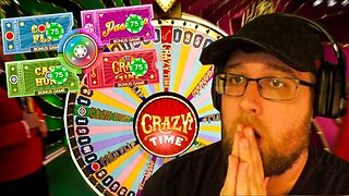 BIG BETS ON THE CRAZY TIME GAME SHOWS! (INSANE)
