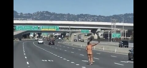 Naked Woman On San Francisco Freeway Shooting At Cars