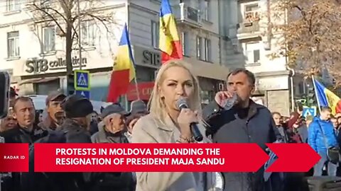 Protests in Moldova demanding the resignation of President Maja Sandu and the government