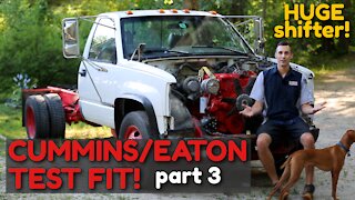 The Cummins & Eaton are FINALLY In! Fabricating Motor and Transmission Mounts [Cummins Part 9]