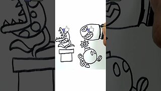 How to Draw and Paint Super Mario Enemies Banzai Bill, Piranha Plant, Bob-omb