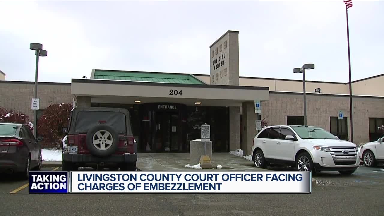 Livingston County court officer facing charges of embezzlement