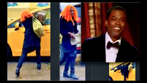 Chris Rock Hits Will Smith With Bad Joke Dark White Woman With Orange Hair Attacks Yellow Cab In NYC